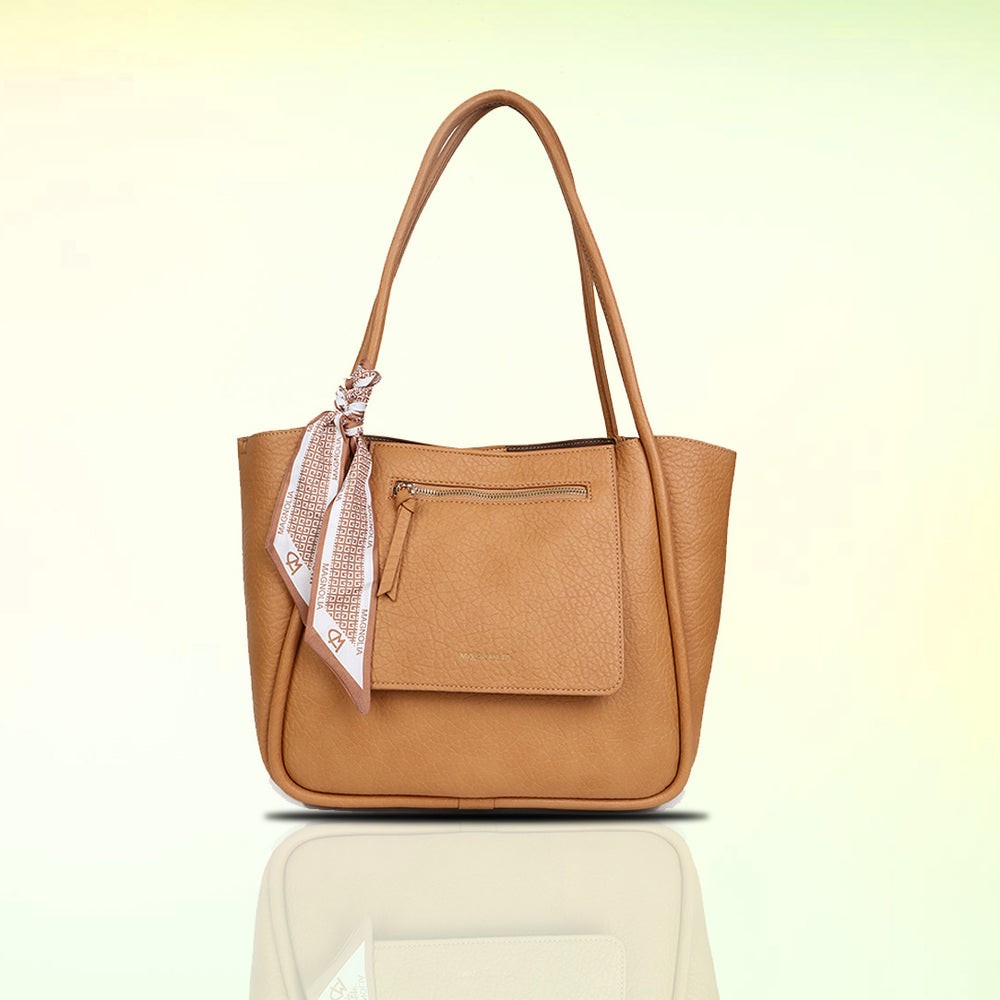 Tan Michela Medium Tote Bag